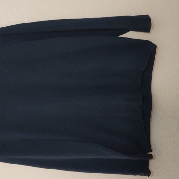 USED TALBOTS TURTLENECK XL PETITE BUTTON ON SLEEVES BLUE - Picture 3 of 12